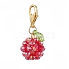 10Pcs Fruits Glass Pendant Decorations HJEW-MZ00339-4