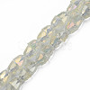 Electroplate Transparent Glass Beads Strands EGLA-N002-35-C03-1