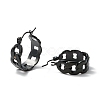 304 Stainless Steel Cuban Link Chunky Hoop Earrings for Women Ion Plating(IP) EJEW-P197-07EB-2