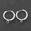 201 Stainless Steel Huggie Hoop Earring Findings STAS-P283-01F-S-1