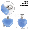 16Pcs 8 Colors Synthetic Luminous Stone Pendants G-CA0001-69-2