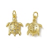 Rack Plating Brass Micro Pave Cubic Zirconia Pendants KK-C007-27G-1