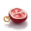 Brass Enamel Pendants KK-O140-02G-3