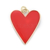 Brass Enamel Pendants KK-M205-13G-07-1