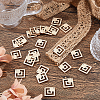 60Pcs Wood Pendants WOOD-FH0002-30A-4
