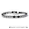 Personal Black Agate Stone Bracelet for Men Women Vintage Style Elastic Cord Jewelry RL7655-13-1