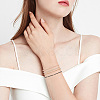 24Pcs 4 Colors Stainless Steel Satellite Chains Stretch Bracelets Set for Women BJEW-UN0001-36-4