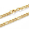 PVD Vacuum Plating 304 Stainless Steel Figaro Chain Necklaces NJEW-S420-003A-G-2