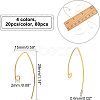 80Pcs 4 Colors Brass Earring Hooks KK-FH0004-45-2