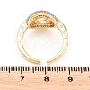 Brass Micro Pave Clear Cubic Zirconia Cuff Open Rings RJEW-T028-02A-G-4