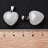 Natural White Jade Charms HEAR-PW0001-057-03-2