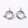 Tarnish Resistant 304 Stainless Steel Smooth Surface Spring Ring Clasps STAS-E143-03D-P-1