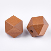 Painted Natural Wooden Beads WOOD-Q040-017A-07-2