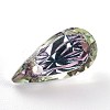 Embossed Glass Rhinestone Pendants GLAA-J101-06A-001VL-4