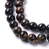 Grade AB Natural Blue Tiger Eye(Dyed & Heated) Beads Strands G-I261-D01-8mm-3