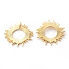 Brass Solar Eclipse Pendants KK-Z010-25G-1