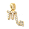 925 Sterling Silver Micro Pave Clear Cubic Zirconia Pendants LS-STER-Z012-06G-02-1
