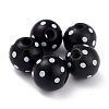 Dyed Natural Wooden Beads WOOD-O005-01D-1