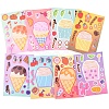 8Pcs PVC Self-Adhesive Stickers STIC-YW0001-06-1