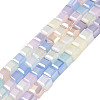 Electroplate Transparent Glass Beads Strands EGLA-N002-41-05-1