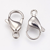 Non-Tarnish 304 Stainless Steel Lobster Claw Clasps Hand Polished A-STAS-I082-14P-05-1