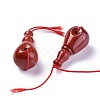 Natural Red Jasper 3 Hole Guru Beads G-L517-02D-2