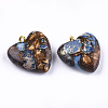 Assembled Bronzite and Imperial Jasper Pendants X-G-T111-04G-2