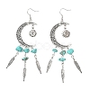 7 Pairs Gemstone Dangle Earrings EJEW-JE06710-4