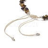 Natural Tiger Eye Chip Nylon Braided Beaded Bracelet Making AJEW-JB01296-03-3