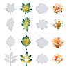 8Pcs 8 Styles Flower & Leaf DIY Cup Mat Silicone Molds DIY-FW0001-25-1