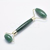 Natural Green Aventurine Brass Face Massager MRMJ-G008-14G-2