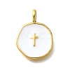 Brass with Enamel Pendants KK-D295-31G-02-1