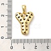Brass Micro Pave Cubic Zirconia Pendants KK-E061-03G-25-3