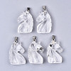 Carved Natural Quartz Crystal Pendants G-N0327-002M-1
