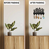 Wood & Iron Wall Mounted Hangers HJEW-WH0055-229-5