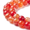 Natural Striped Agate/Banded Agate Bead Strands X-G-K155-A-10mm-05-3