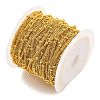 304 Stainless Steel Rondelle Beaded Satellite Chains CHS-G040-03G-2