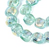 Electroplate Transparent Glass Beads Strands EGLA-N057-02A-02-3