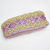 10 Yards Polyester Lace Ribbon with Paillette OCOR-WH0090-050B-5