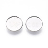 304 Stainless Steel Brooch Cabochon Settings STAS-E547-08E-P-2