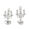 Brass Micro Pave Clear Cubic Zirconia Pendants KK-K351-75P-1