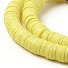 Flat Round Handmade Polymer Clay Beads CLAY-R067-6.0mm-22-2