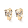 Brass Micro Pave Cubic Zirconia Hoop Earring EJEW-D078-45KCG-1