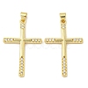 Rack Plating Brass Micro Pave Cubic Zirconia Pendants KK-F869-07G-1