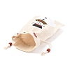 Christmas Theme Cotton Fabric Cloth Bag ABAG-H104-A02-3