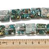Dyed Natural Imperial Jasper with Resin Beads Strands G-G083-C01-01-4