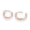 Ion Plating(IP) 304 Stainless Steel Huggie Hoop Earrings EJEW-F111A-13mm-RG-3