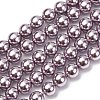 Electroplated Shell Pearl Beads Strands BSHE-G041-6mm-02-1