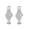 304 Stainless Steel with Crystal Rhinestone Charms RB-CBABFDA-11A-P-1