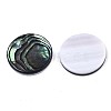 Natural Abalone Shell/Paua Shell Cabochons X-SSHEL-N034-72C-01-2